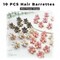 10 Pcs Mini Cute Flower-Shaped Hair Clips for Girls, Multicolor Crystal Hair Barrettes